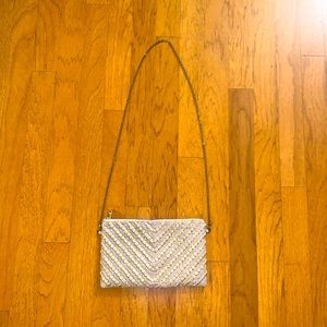 Fabric Crossbody with a Chain Strap